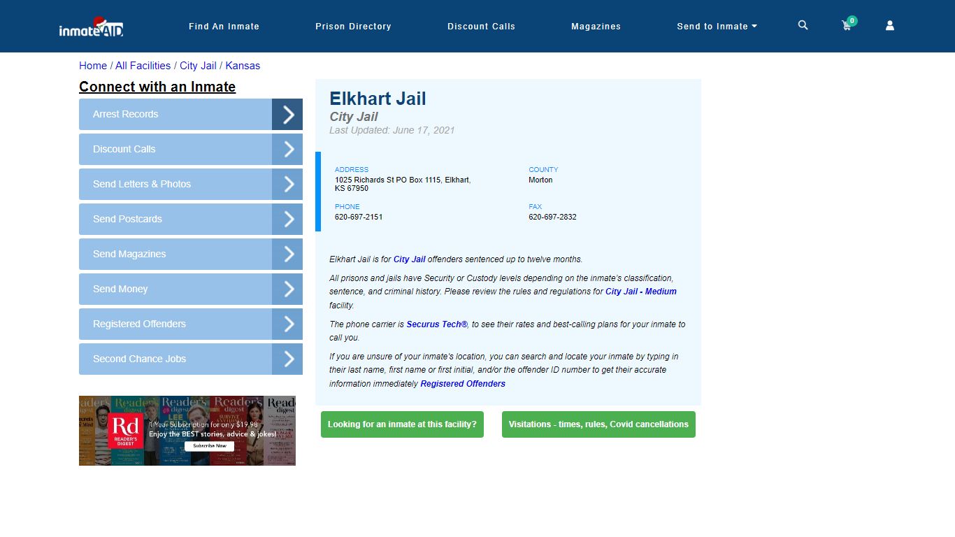 Elkhart Jail | Inmate Locator